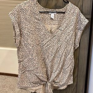 Cheetah print blouse, size small